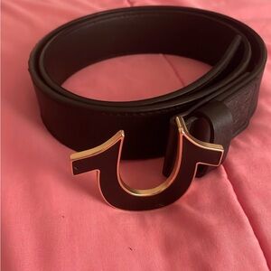 True Religion Black and Gold Belt